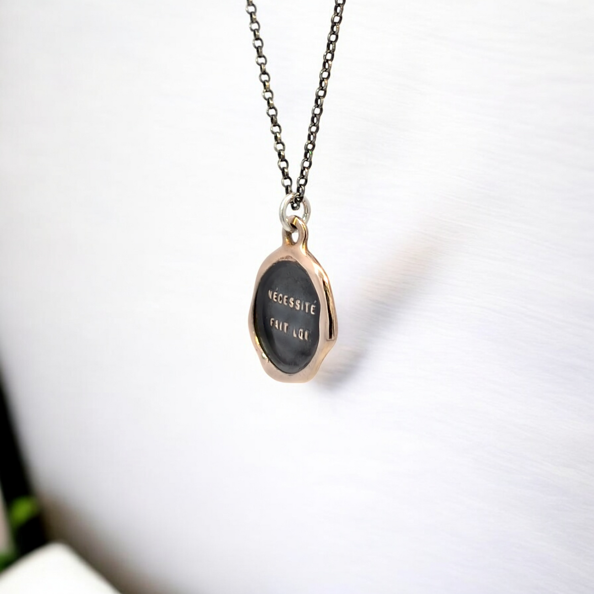 Necessity Knows No Law - Bronze Wax Seal Pendant