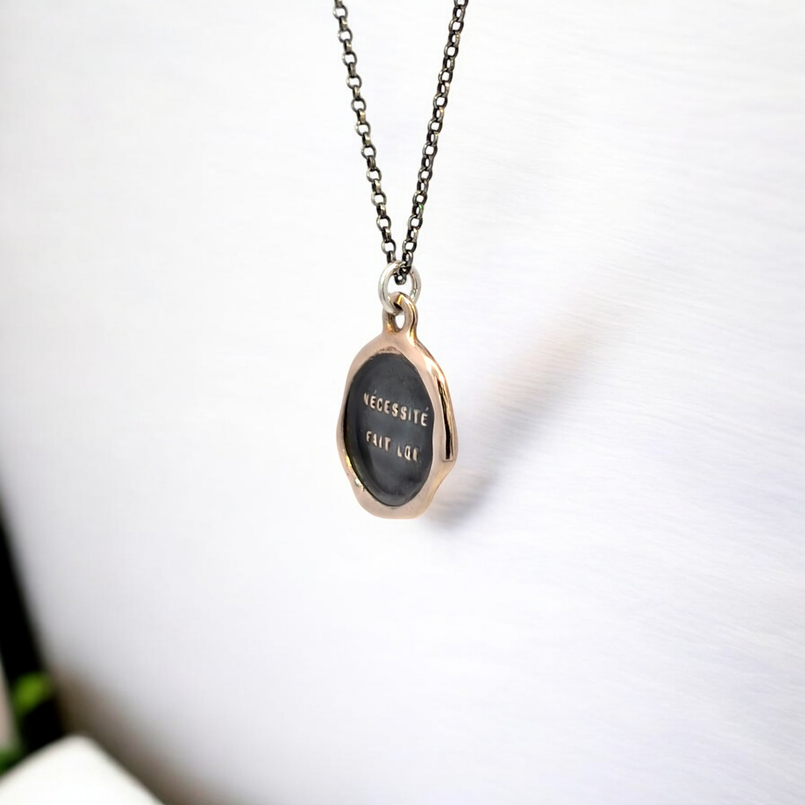Necessity Knows No Law - Bronze Wax Seal Pendant