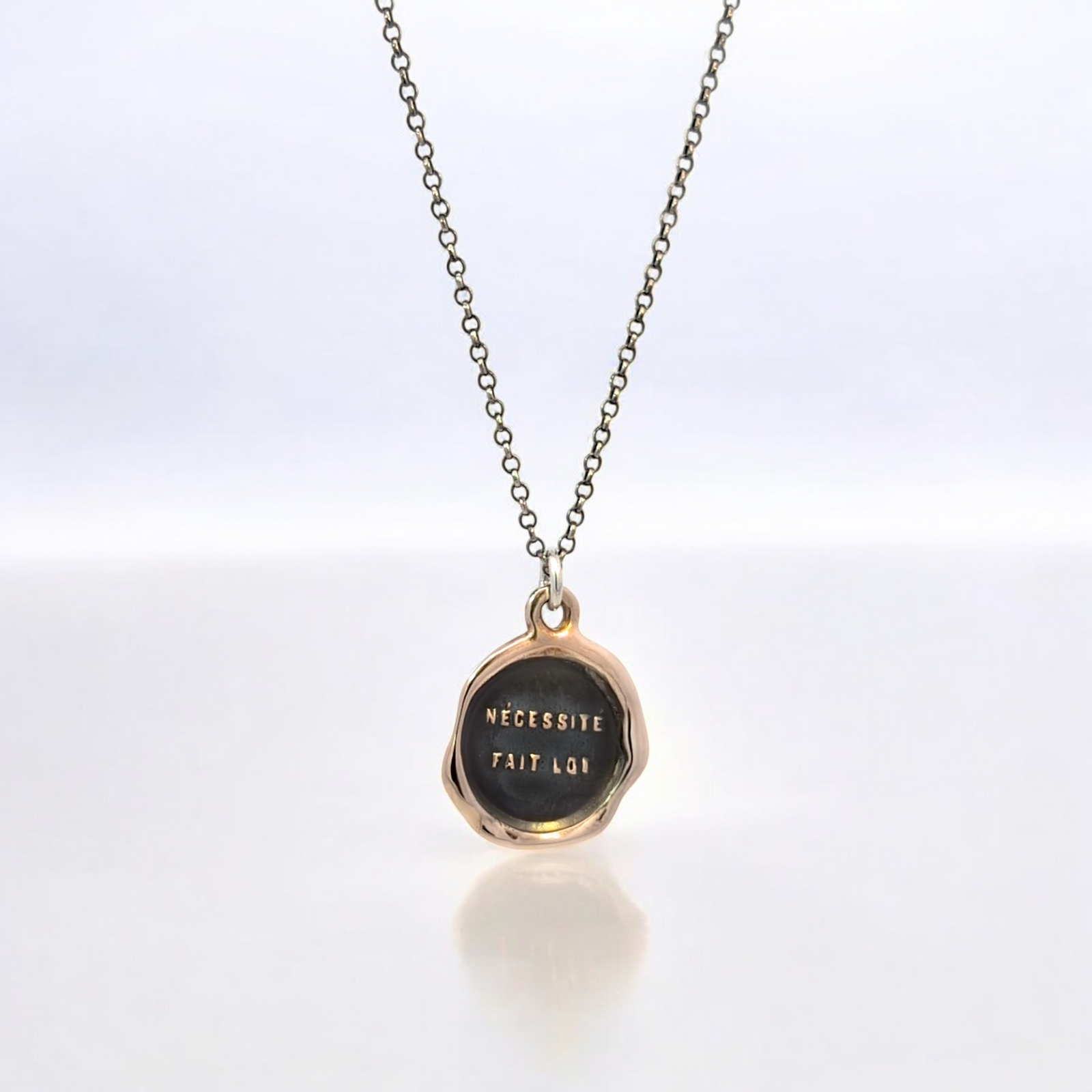 Necessity Knows No Law - Bronze Wax Seal Pendant
