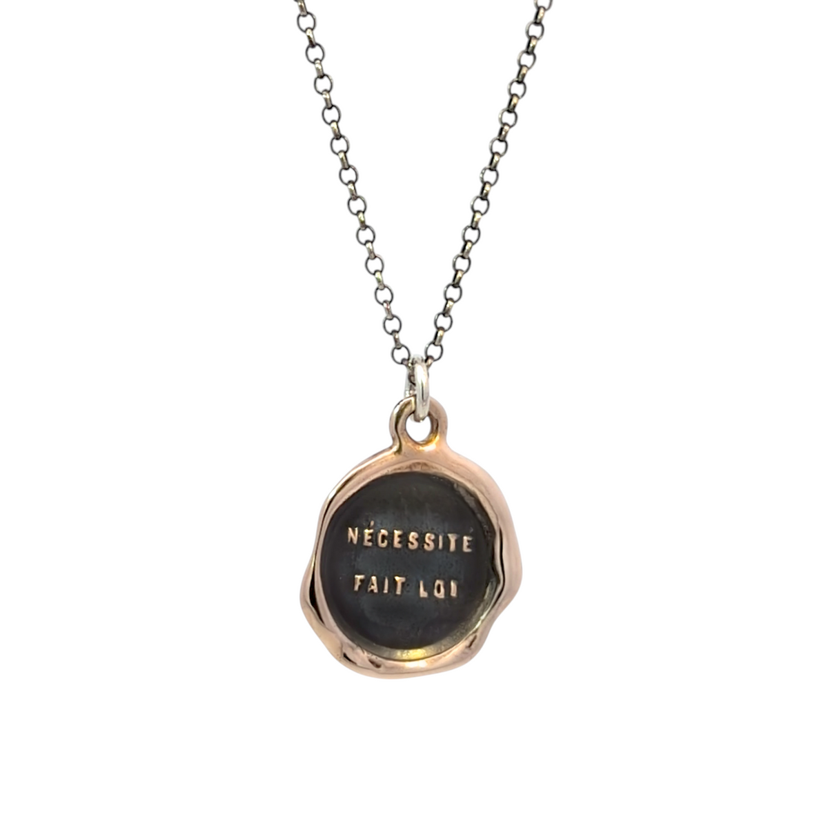 Necessity Knows No Law - Bronze Wax Seal Pendant