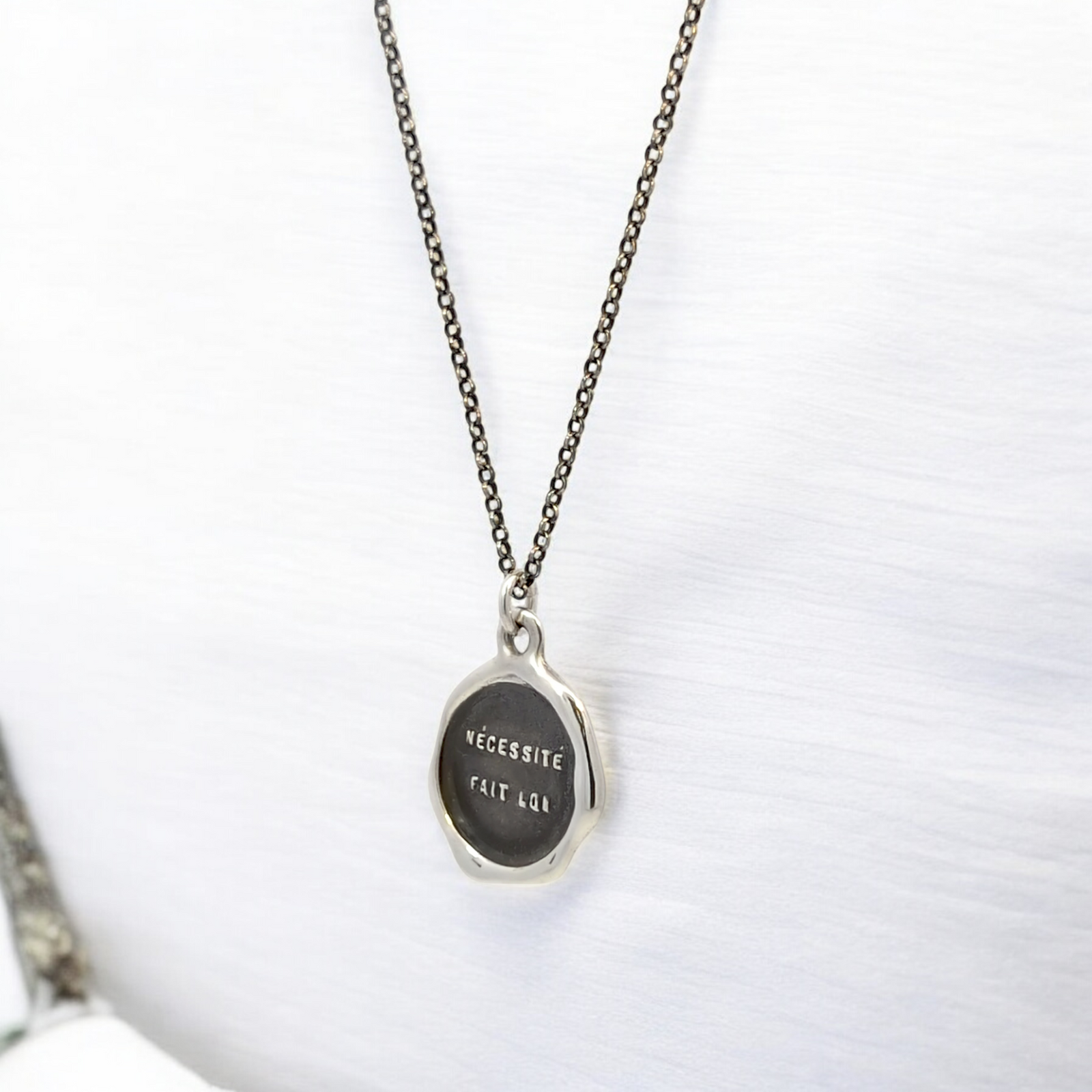 Necessity Knows No Law - Silver Wax Seal Pendant