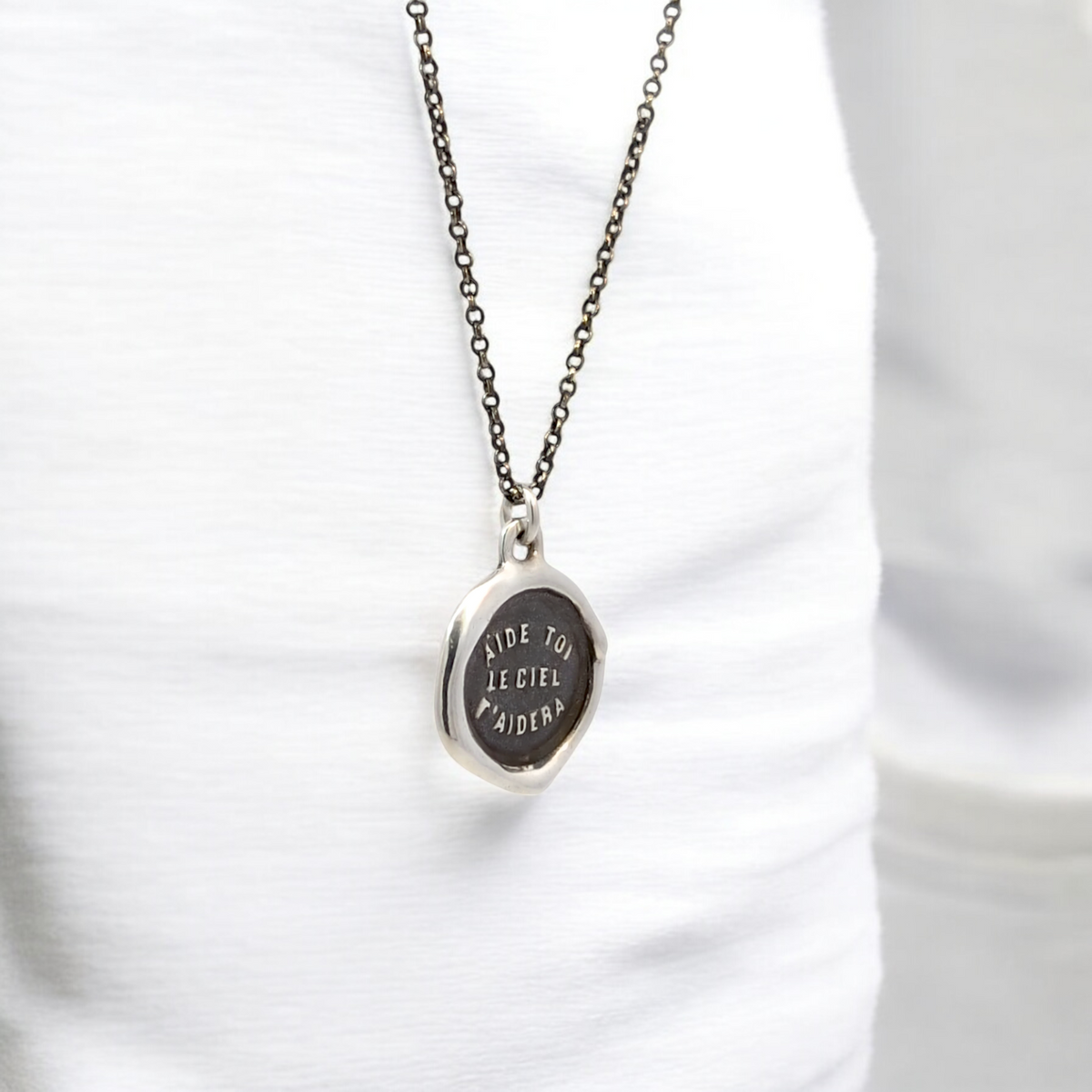 Self Reliance - Silver Wax Seal Pendant