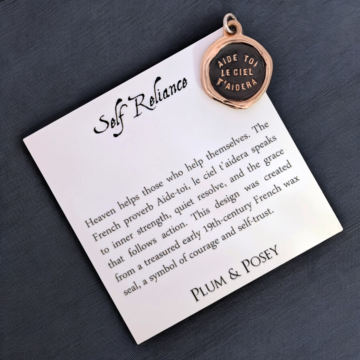 Self Reliance – Bronze Wax Seal Pendant