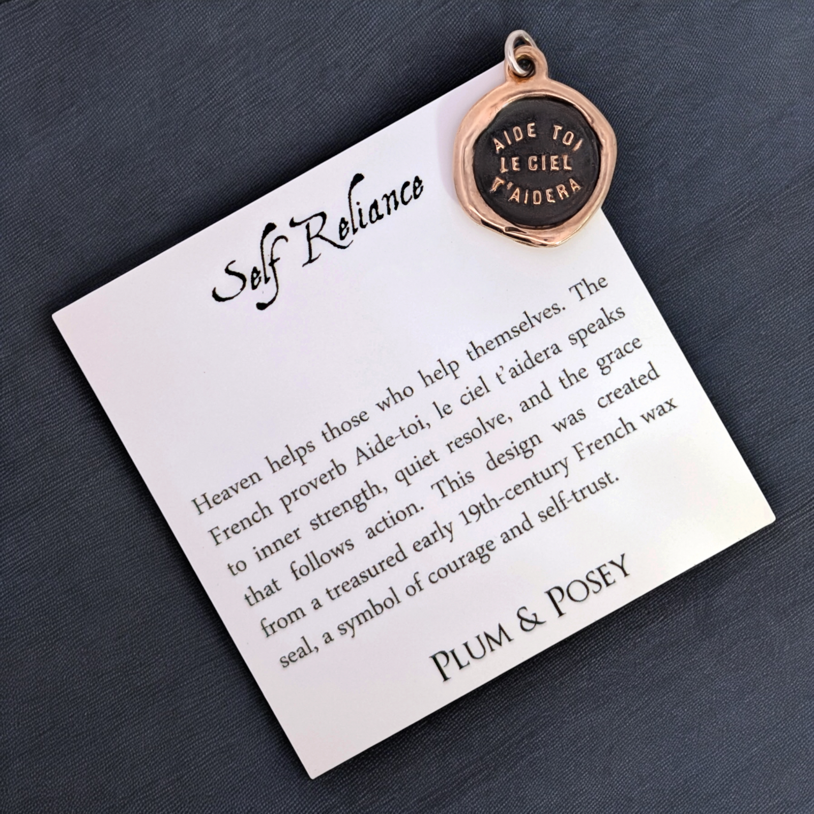 Self Reliance – Bronze Wax Seal Pendant