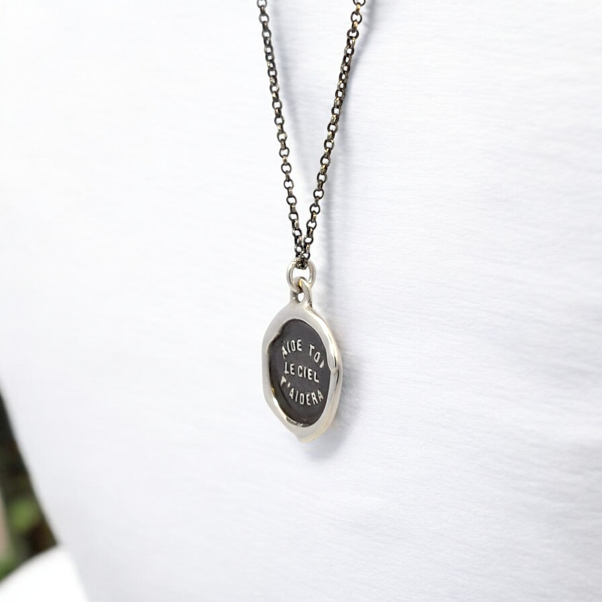 Self Reliance - Silver Wax Seal Pendant