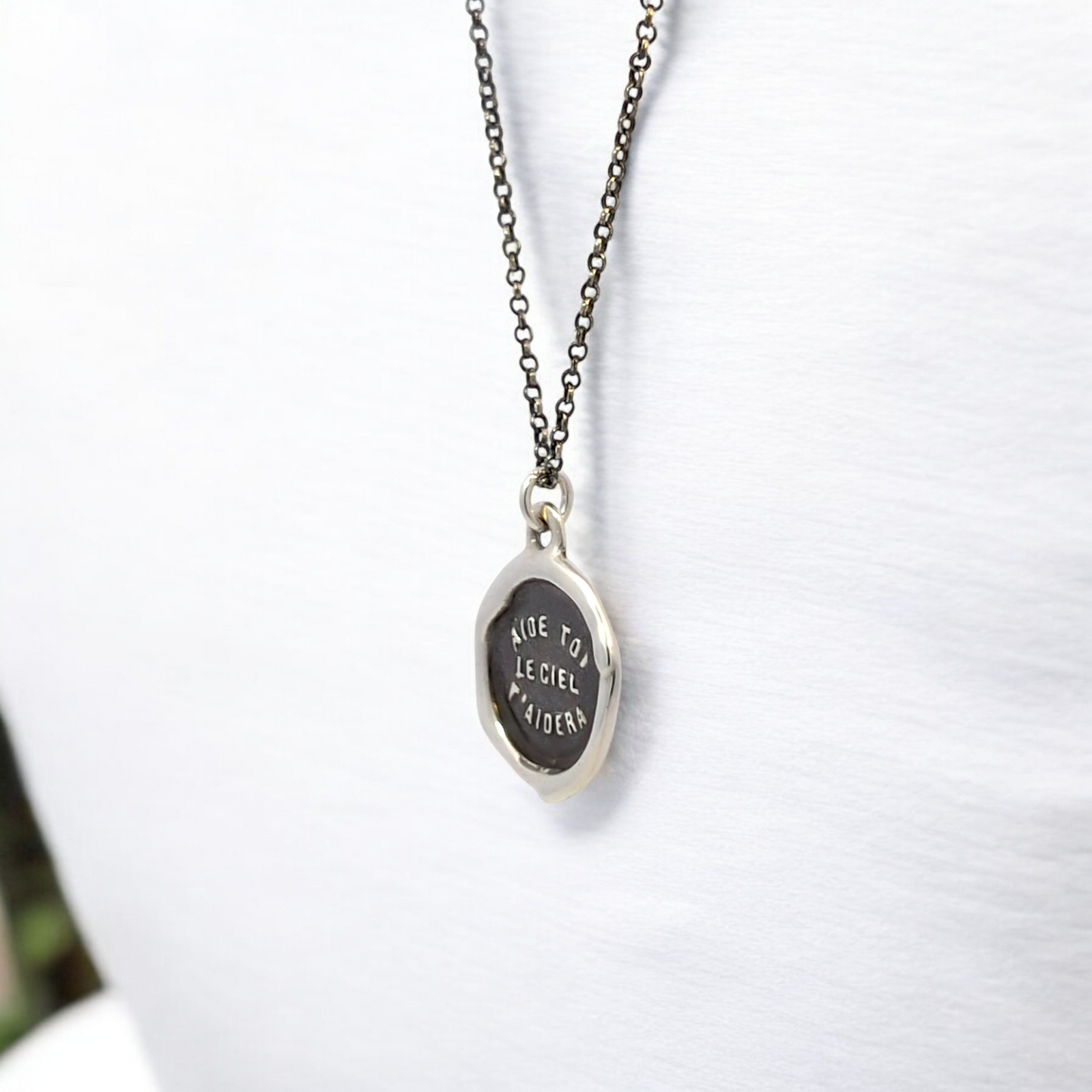 Self Reliance - Silver Wax Seal Pendant
