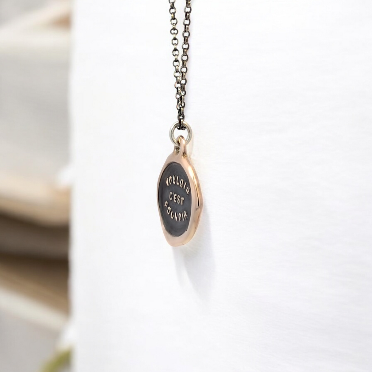 To Want is to Be Able – Bronze Wax Seal Pendant