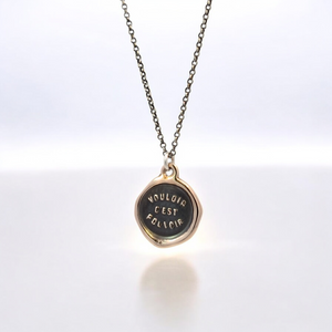 To Want is to Be Able – Bronze Wax Seal Pendant