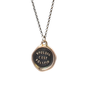 To Want is to Be Able – Bronze Wax Seal Pendant