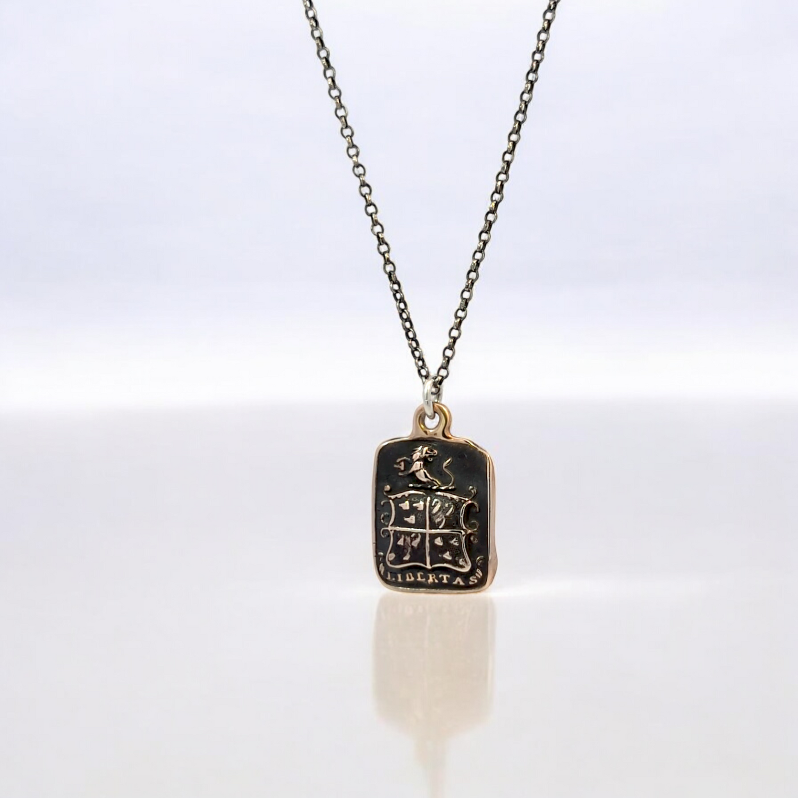 Strength and Freedom - Bronze Lion and Boar Wax Seal Pendant