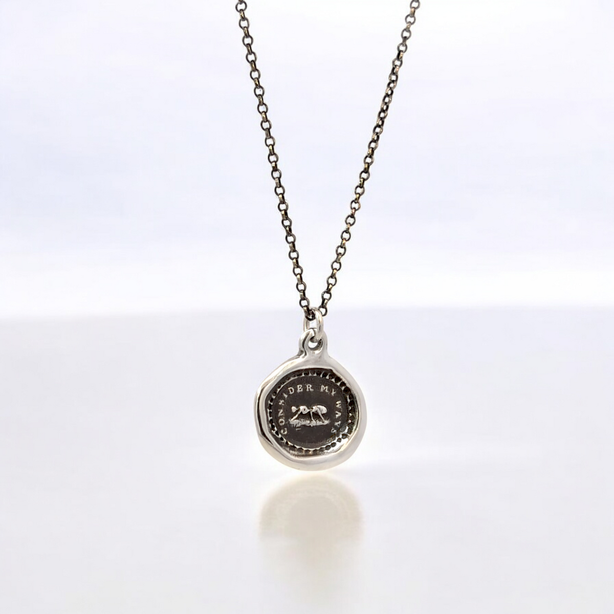 Consider My Ways – Silver Ant Wax Seal Pendant