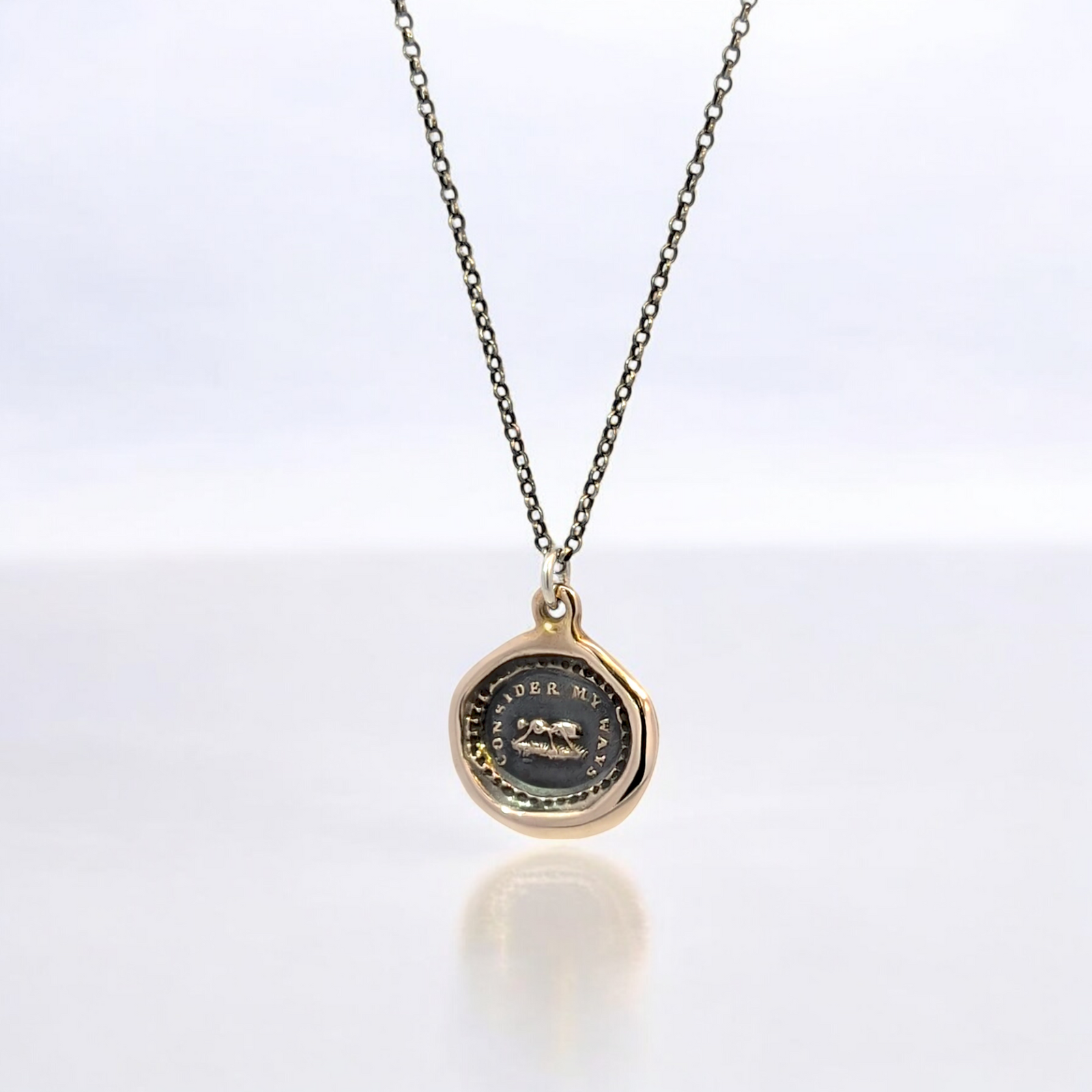 Consider My Ways - Bronze Ant Wax Seal Pendant