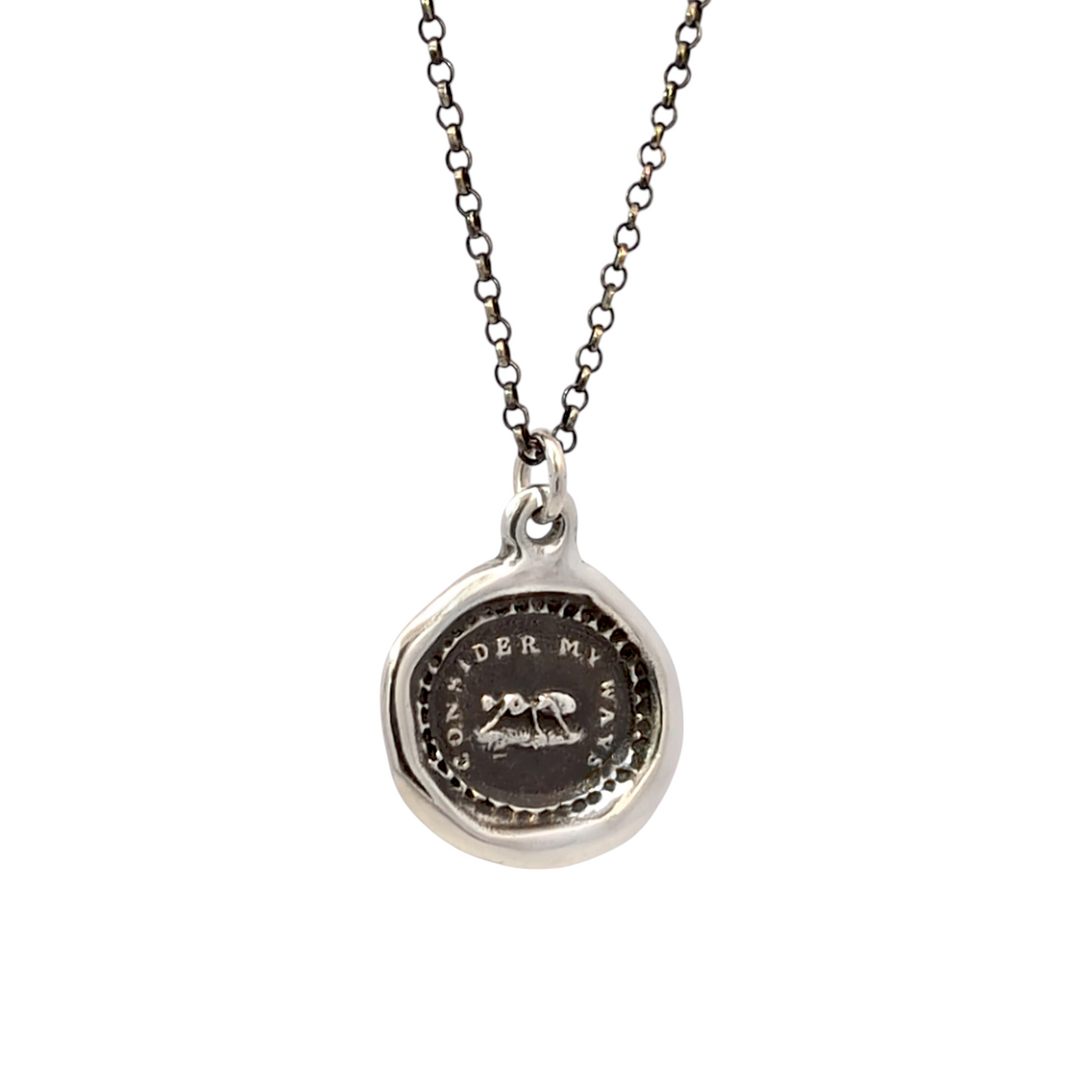 Consider My Ways – Silver Ant Wax Seal Pendant