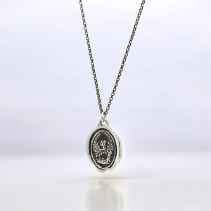 The Nut For Me - Silver Squirrel Wax Seal Pendant