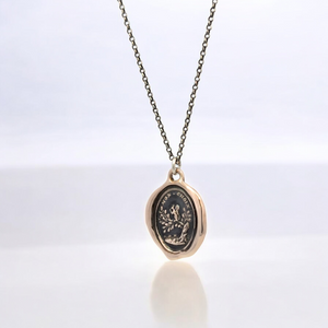 The Nut For Me - Bronze Squirrel Wax Seal Pendant