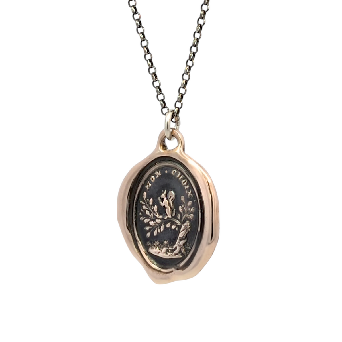 The Nut For Me - Bronze Squirrel Wax Seal Pendant