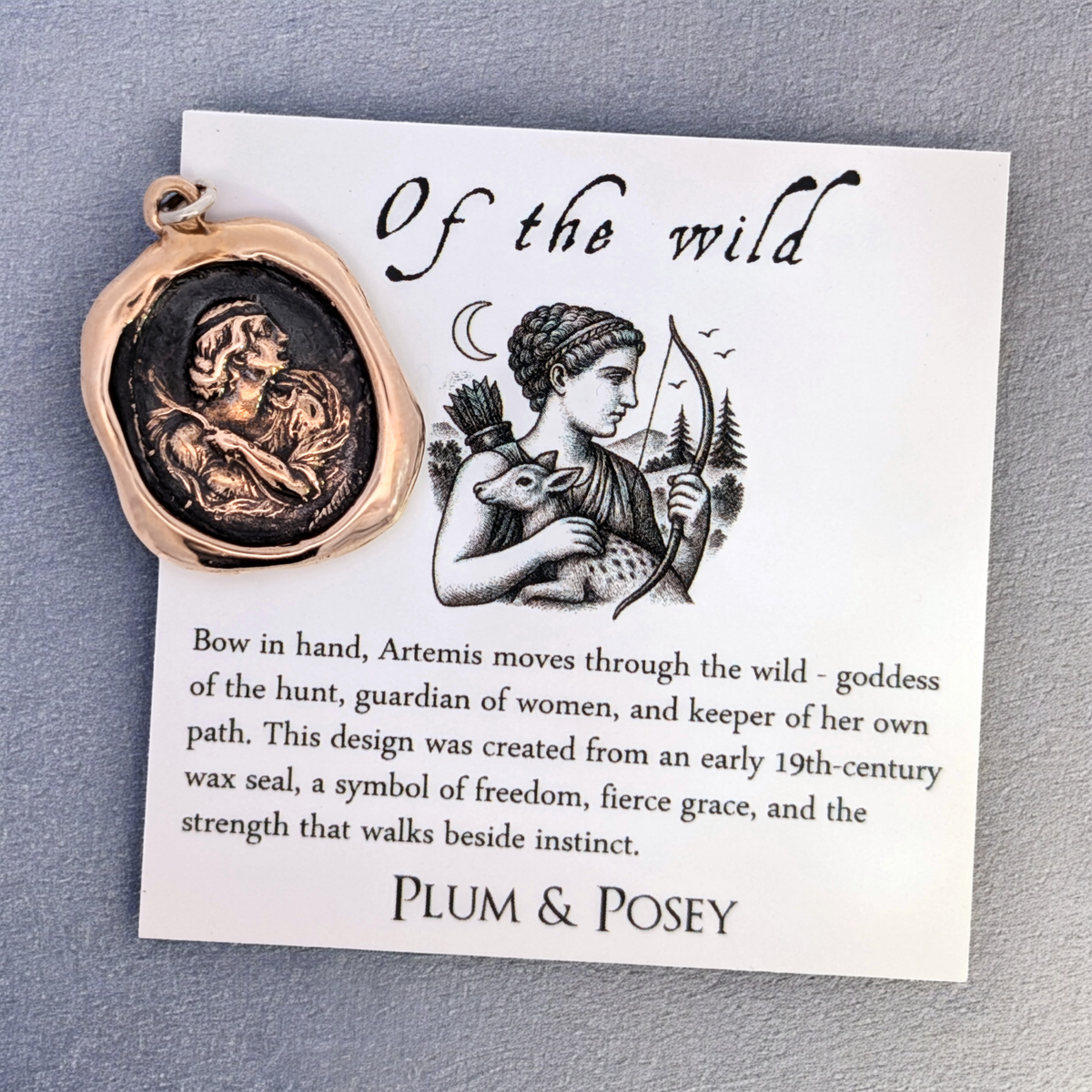 Of the Wild - Bronze Artemis Wax Seal Pendant