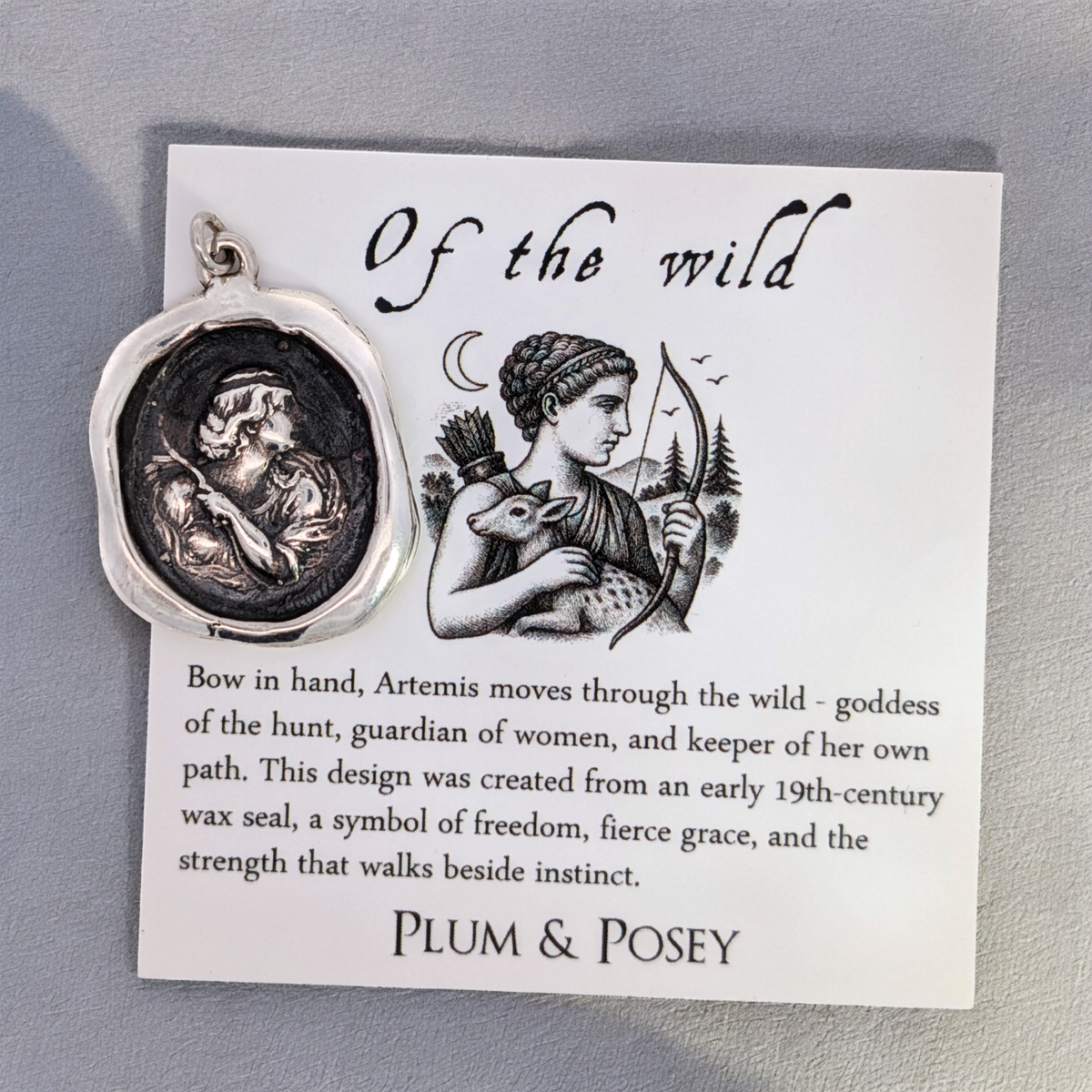 Of the Wild - Silver Artemis Wax Seal Pendant