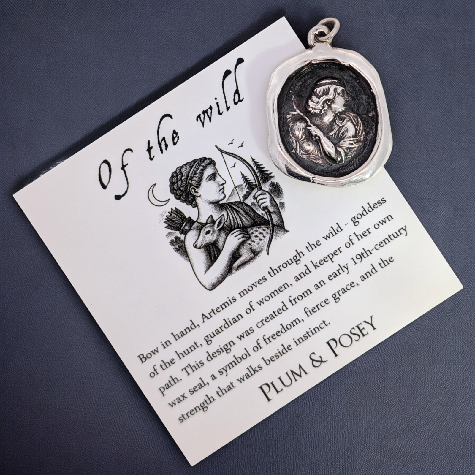 Of the Wild - Silver Artemis Wax Seal Pendant