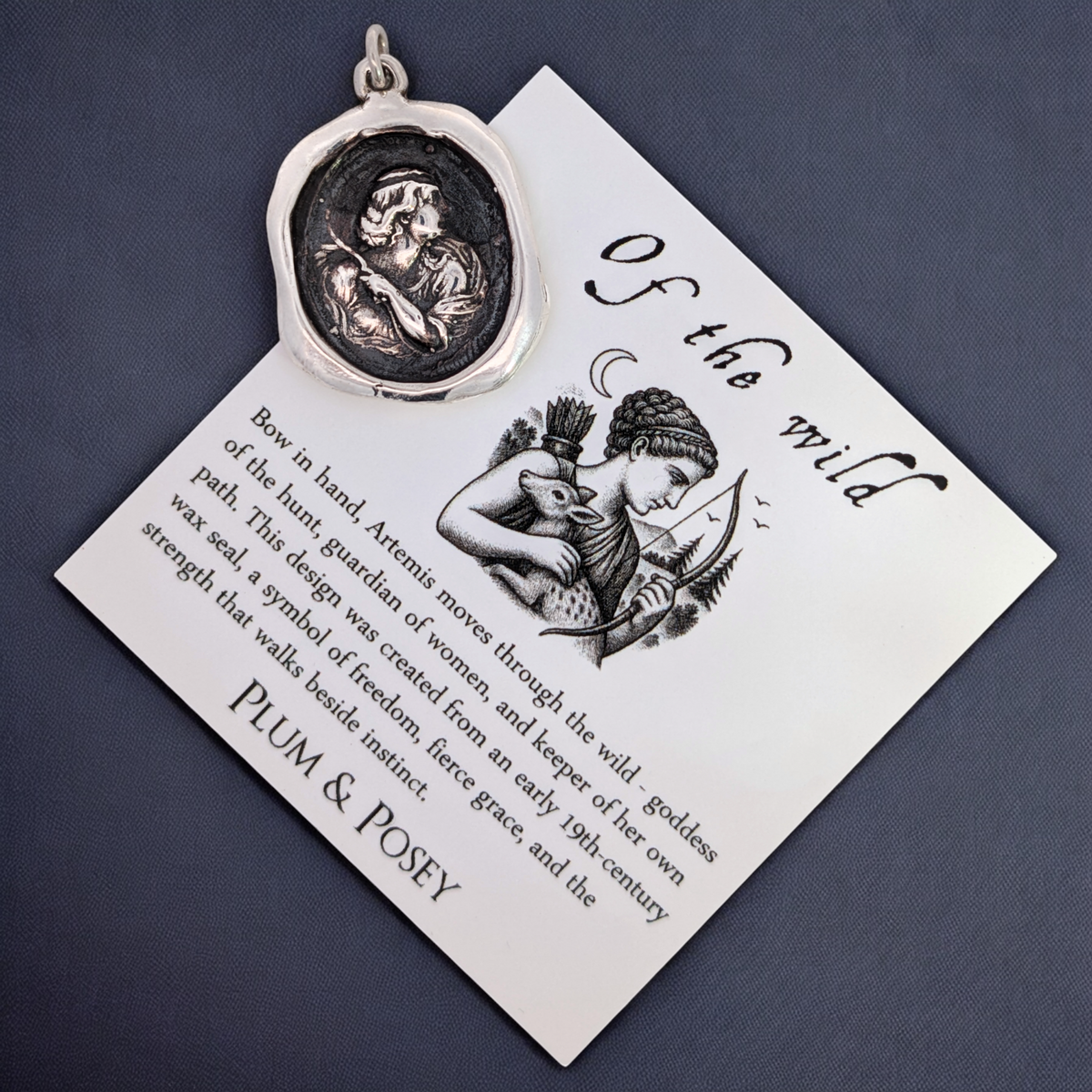 Of the Wild - Silver Artemis Wax Seal Pendant
