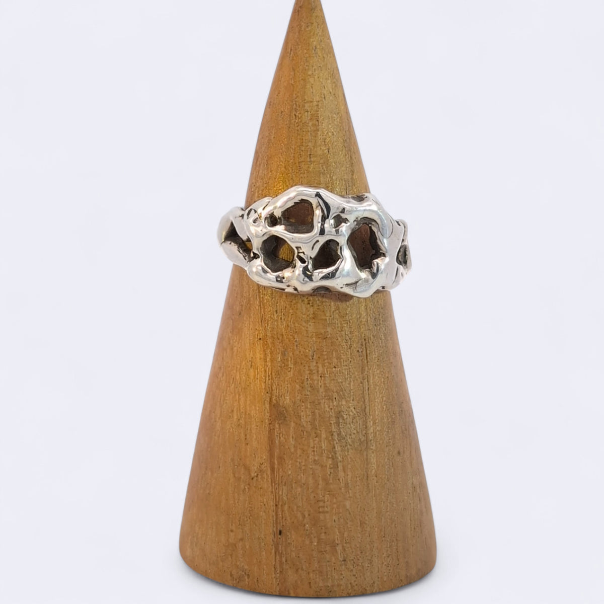 Water Foam Ring, Sterling Silver, Size 7.5