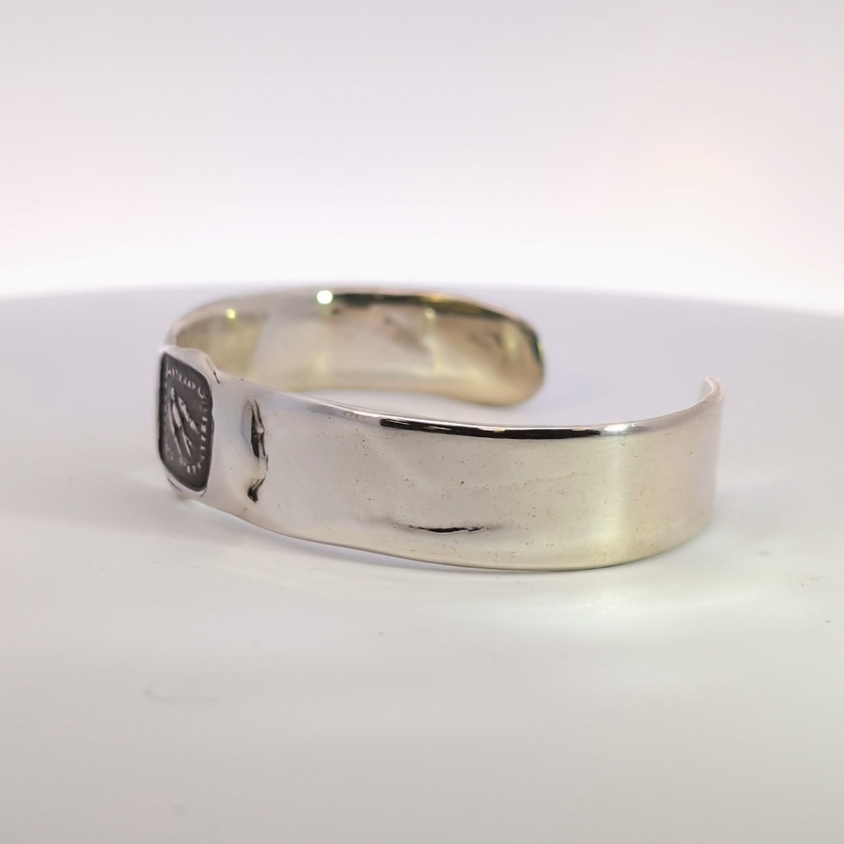 Swallow Seal Cuff Bracelet, Sterling Silver