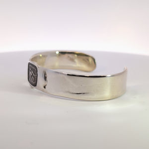Swallow Seal Cuff Bracelet, Sterling Silver