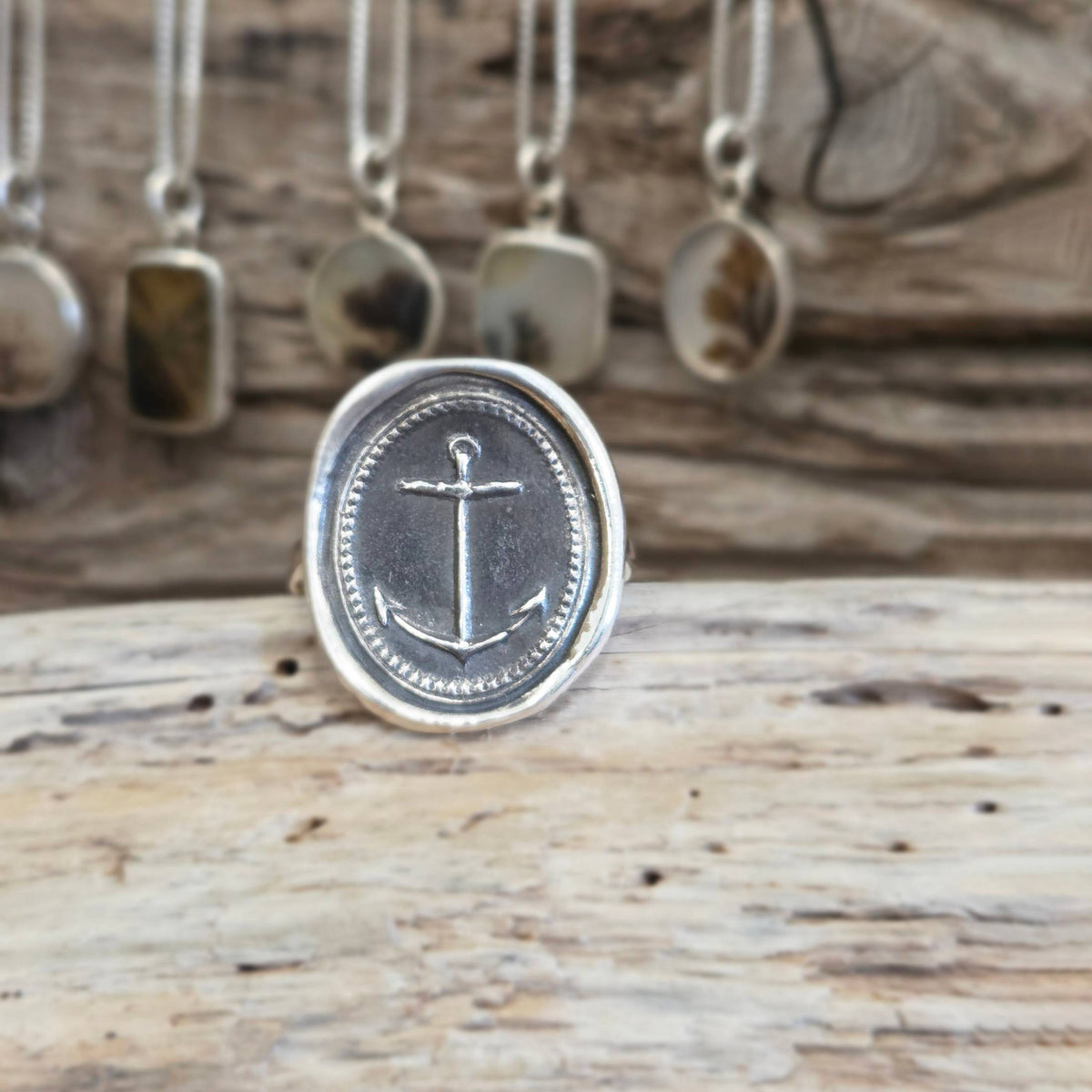 Mariner’s Cross Seal Ring, Sterling Silver, Size 8.5