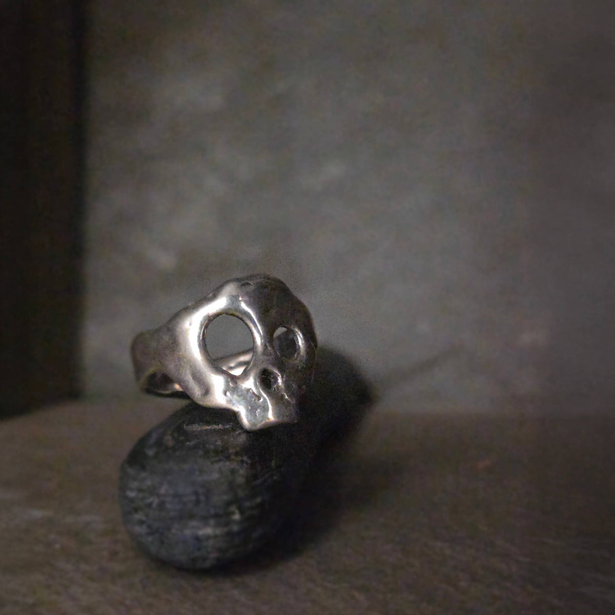 Skull Ring, Sterling Silver, Size 8