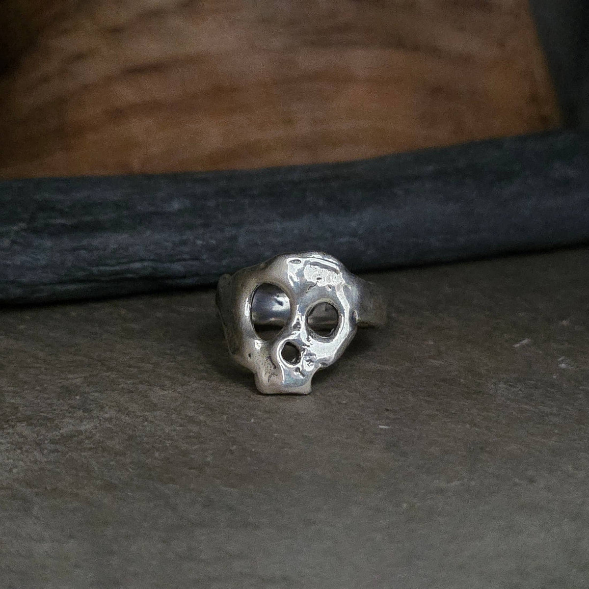 Skull Ring, Sterling Silver, Size 8