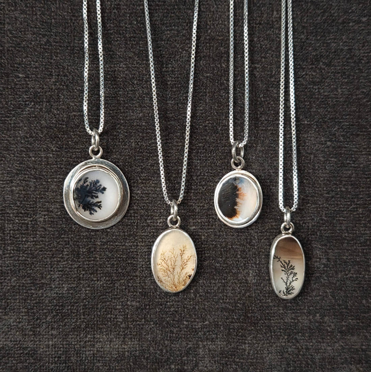 Dendritic agate pendant