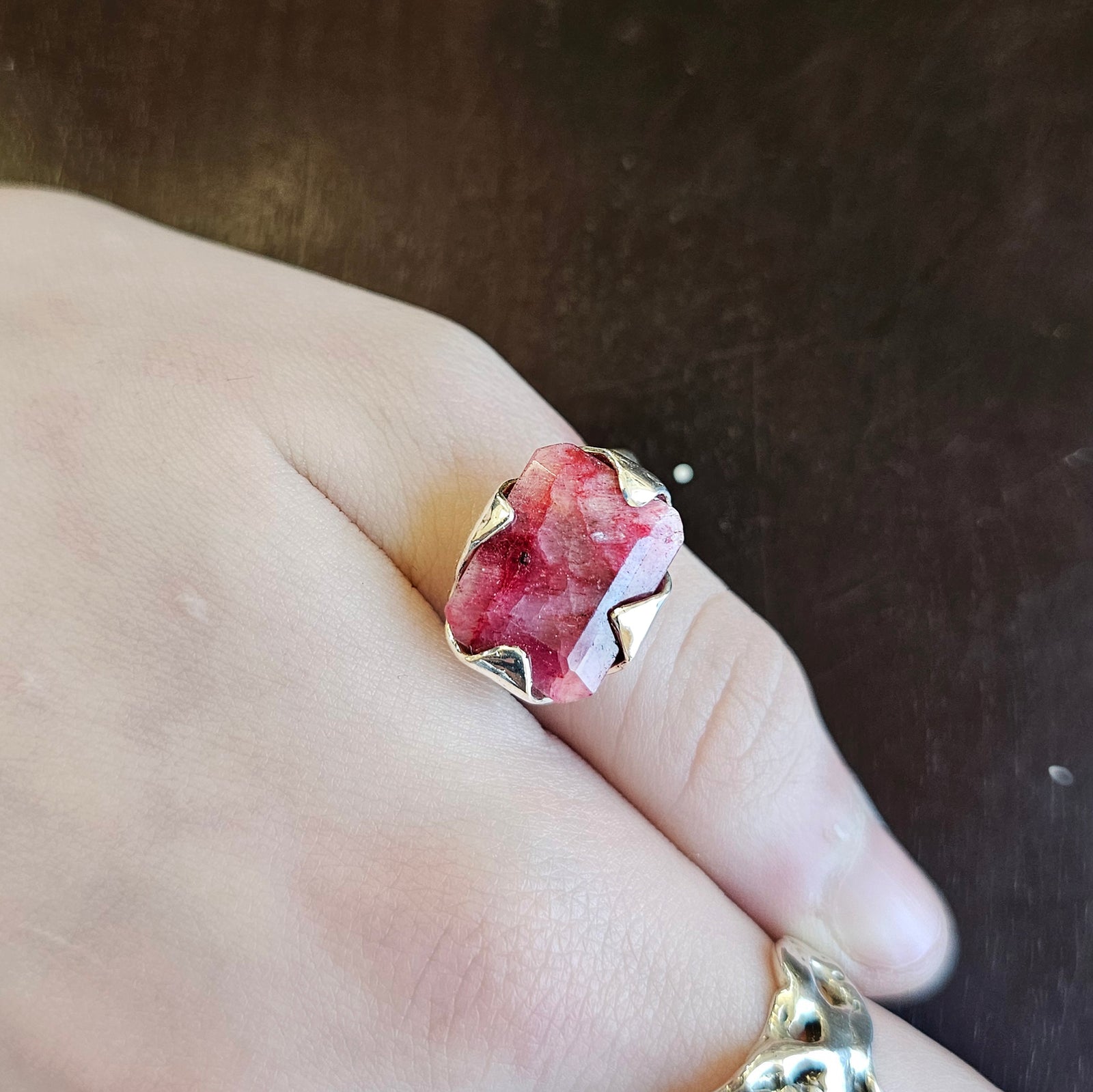 Fairytale Ring with Ruby, Sterling Silver, Size 8