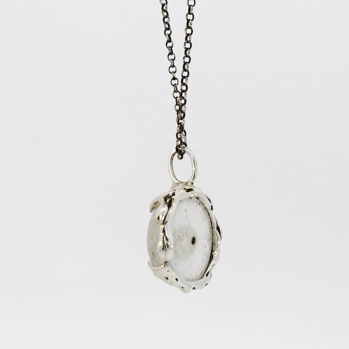 Solar quartz &#39;eye&#39; pendant