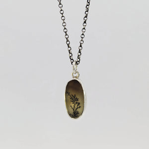 Dendritic agate pendant