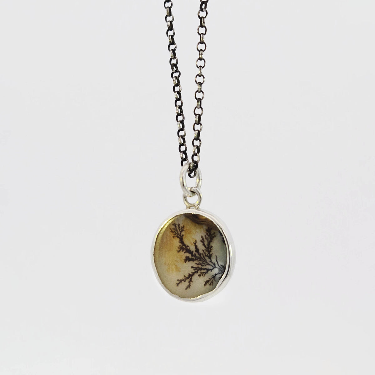 Dendritic agate pendant