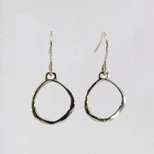 Hand-fabricated silver dangle earrings