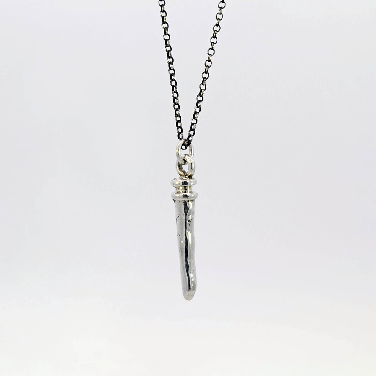 Sterling silver spike pendant