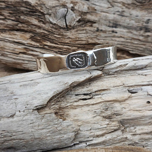 Swallow Seal Cuff Bracelet, Sterling Silver