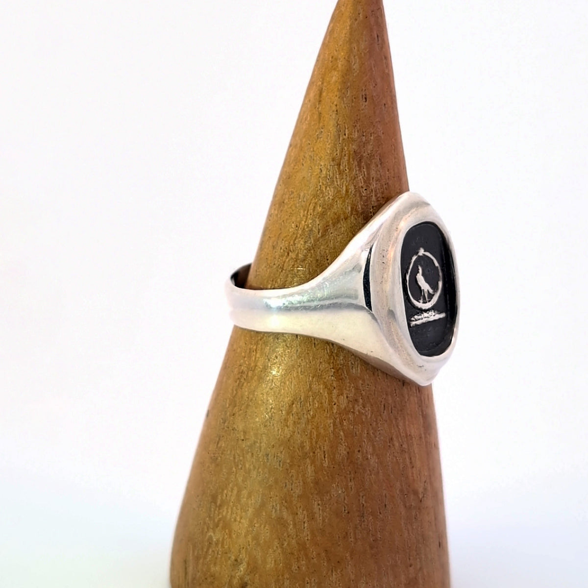 Eternal Loyalty Signet Ring, Sterling Silver, Size 10