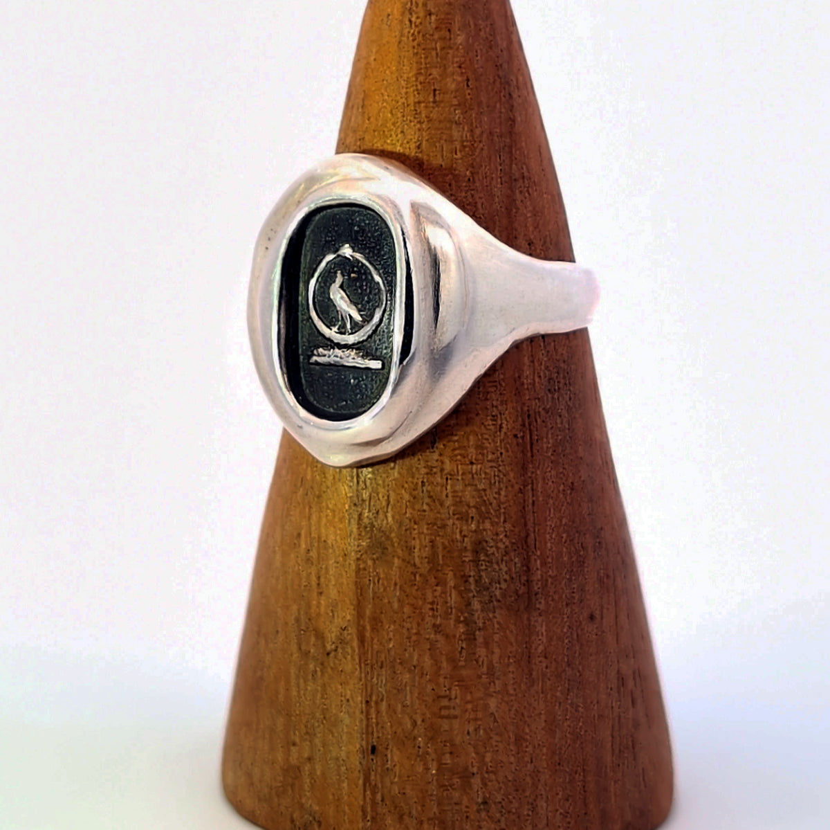 Eternal Loyalty Signet Ring, Sterling Silver, Size 10