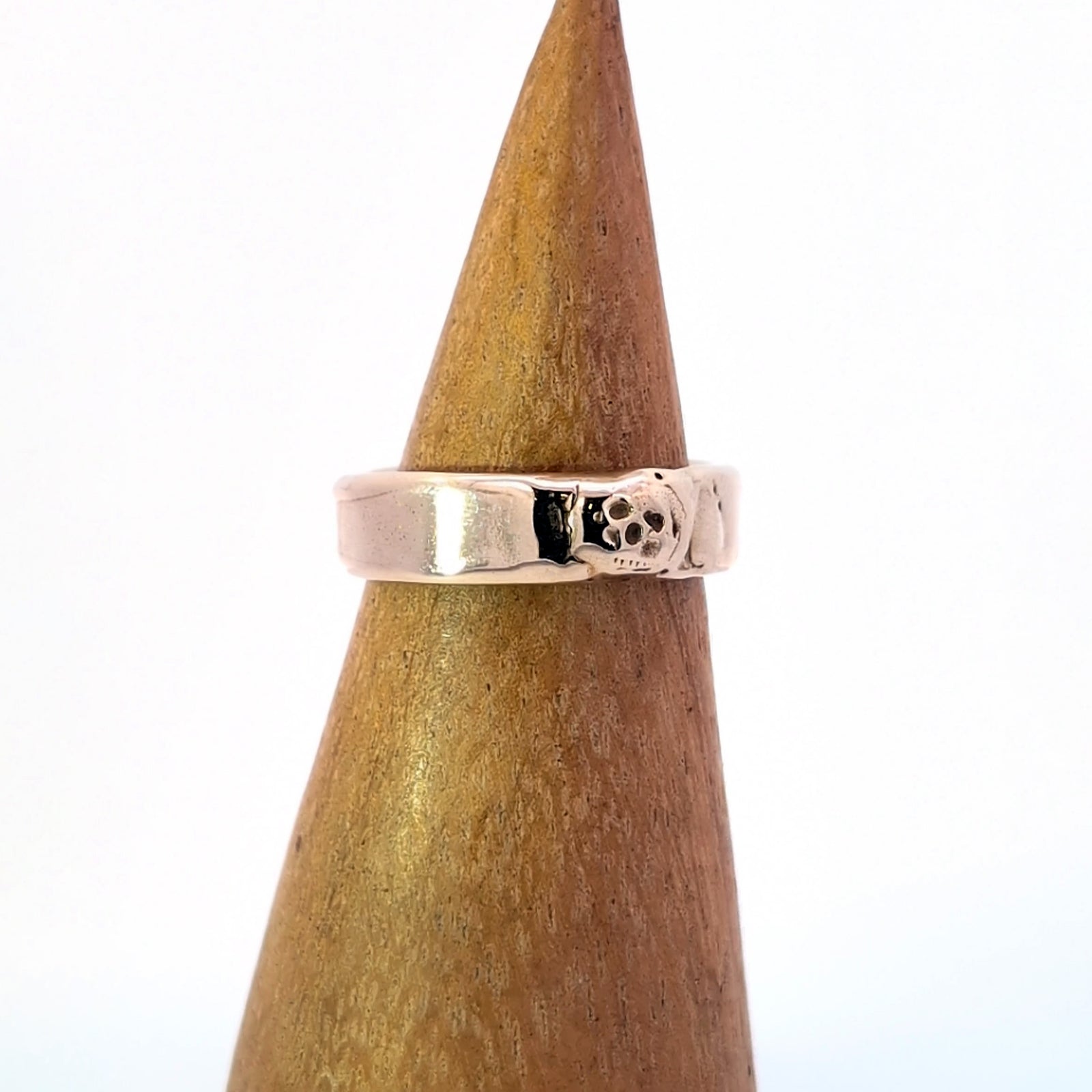 Mini Skull Band, Bronze, Size 7.25