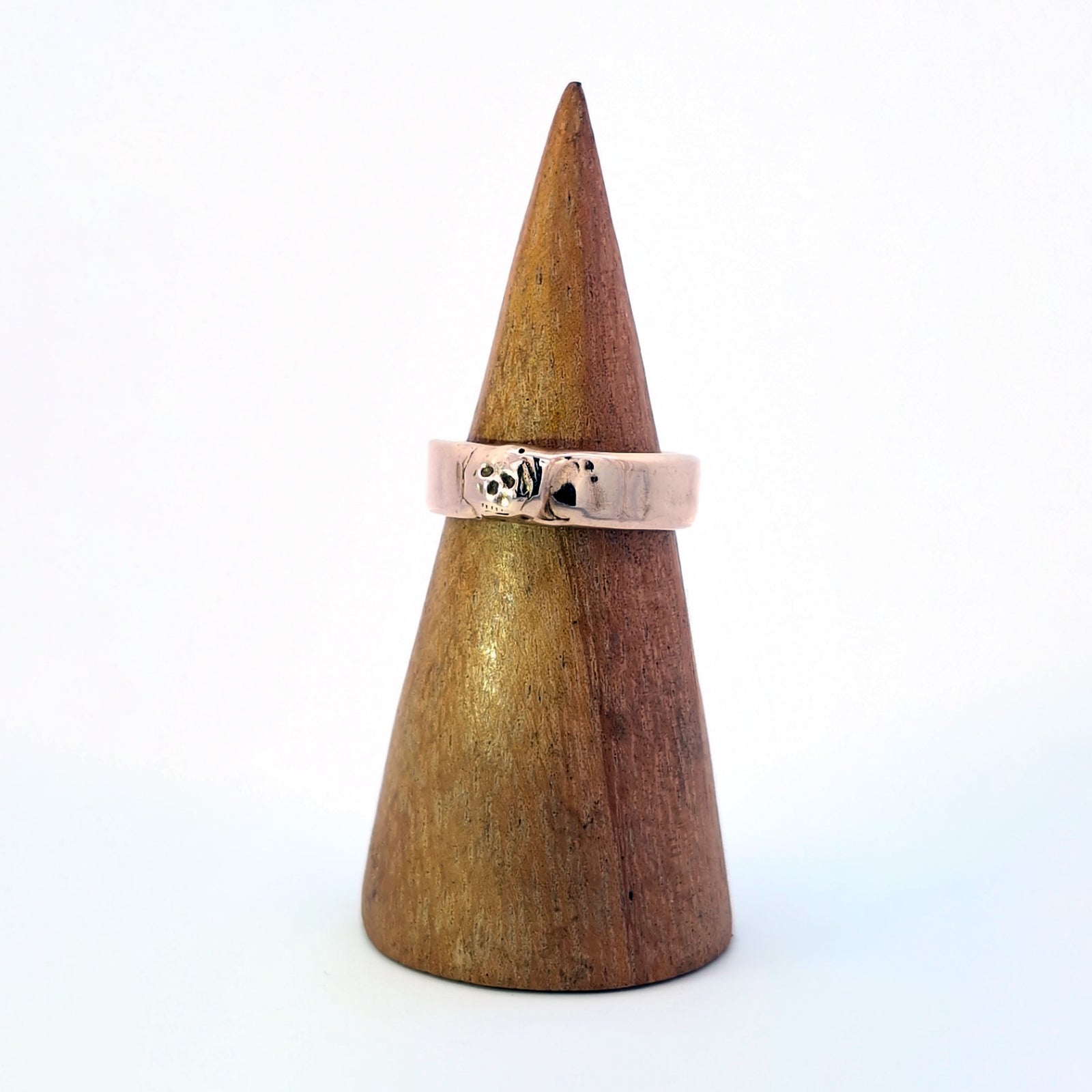 Mini Skull Band, Bronze, Size 7.25