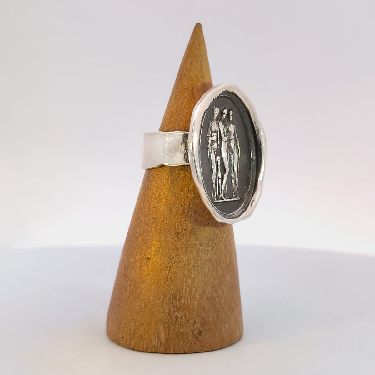 Three Graces Seal Ring, Sterling Silver, Size 6.25