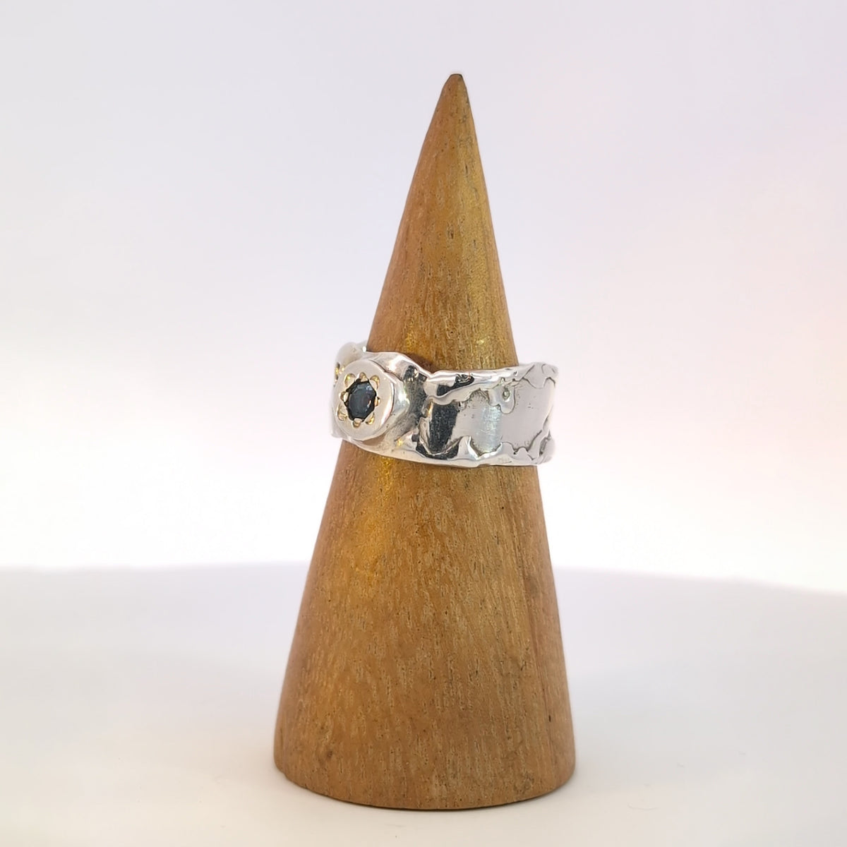 Fairytale Ring with London Blue Topaz, Sterling Silver, Size 8.5