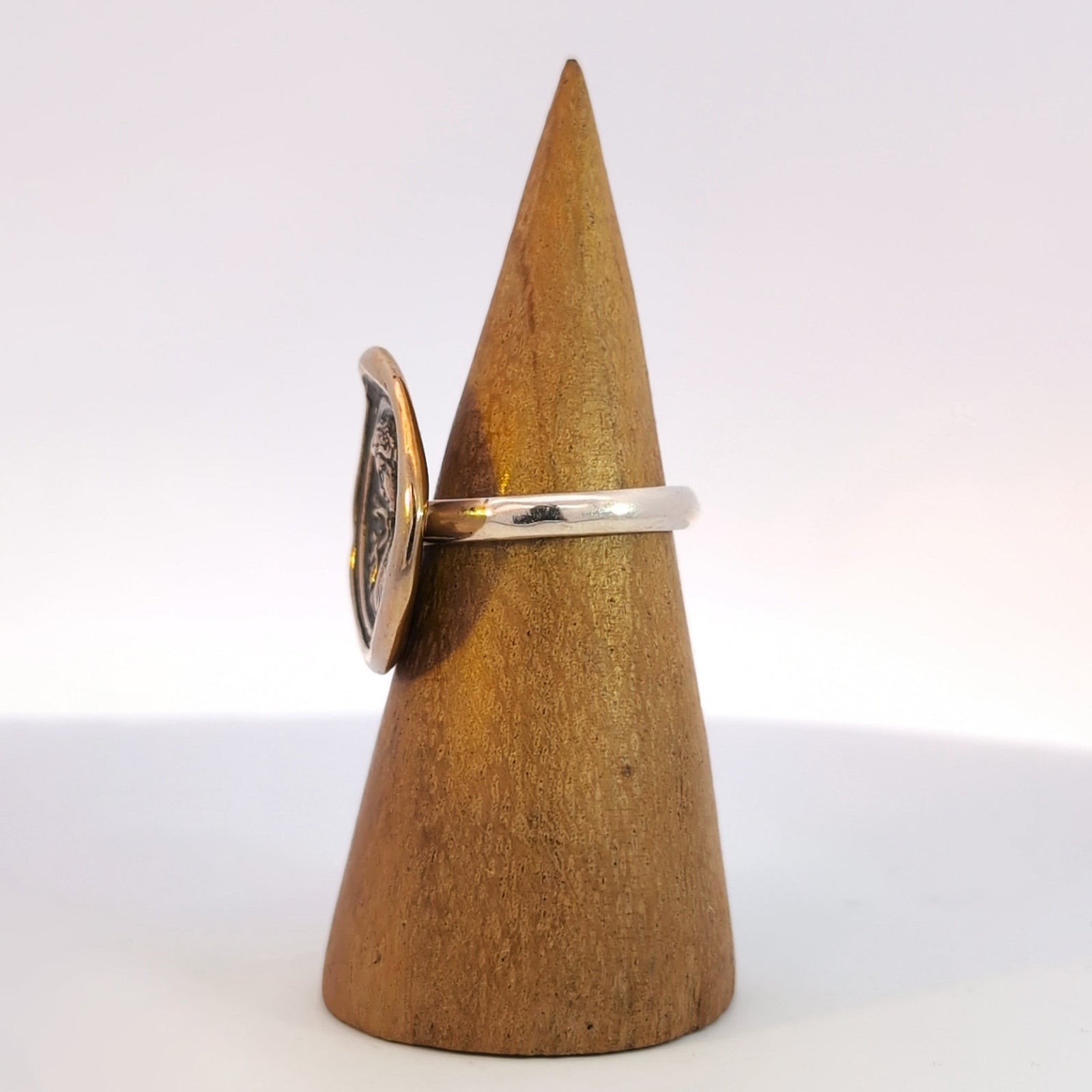 Lady of the Sea Seal Ring, Bronze on Sterling, Size 8