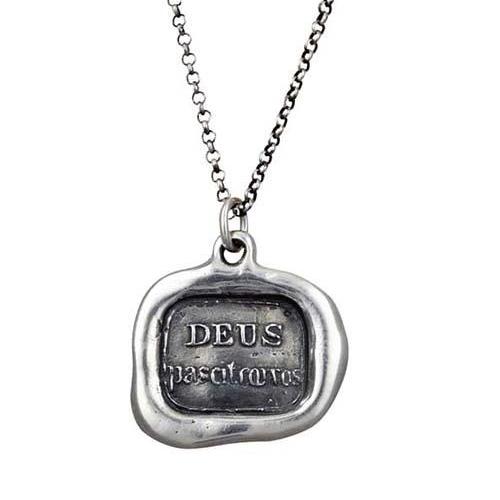 God Feeds the Ravens Wax Seal Necklace - Deus Pascit Corvus