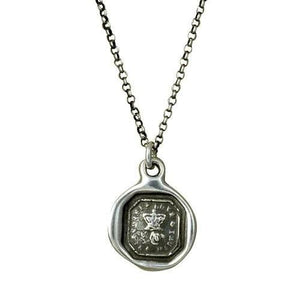 Friendship Necklace of a Rose and Crown - Friendship, Love and Truth