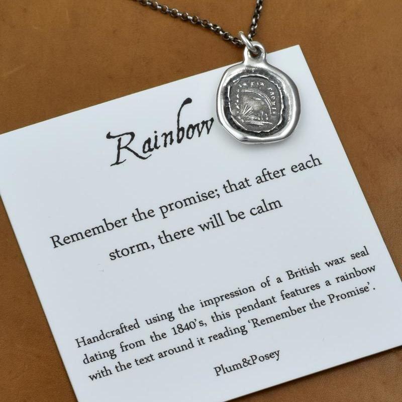 Remember the Promise - Rainbow Wax Seal Necklace