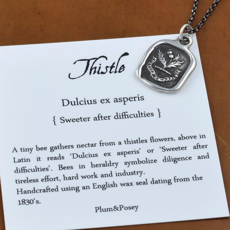 Sweeter after difficulties Thistle necklace