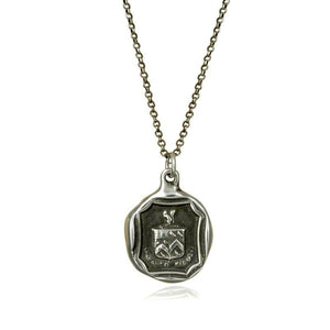 Carpe Diem Wax Seal Necklace of a Squirrel and Owls 'Seize the Day' - Carpe Diem pendant